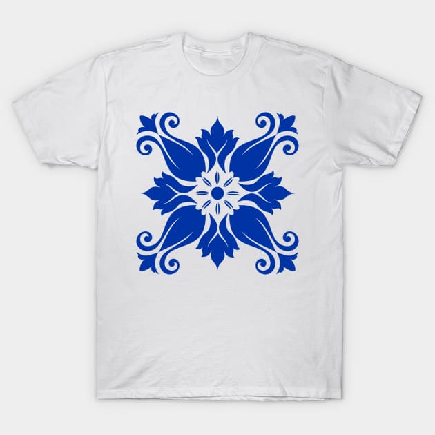 Portuguese Tiles Pattern T-Shirt by NataliiaKu